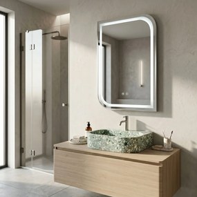 Oglindă LED ZONE 70x50 BRUSH NICKEL