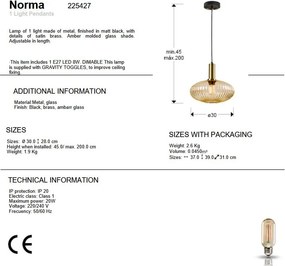 Lustra/ Pendul design modern Norma 30cm