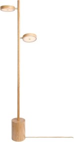 Lampadar LED din lemn de frasin natur Okinawa