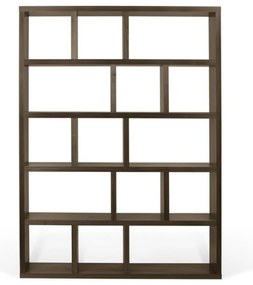 Bibliotecă maro cu aspect de lemn de nuc 150x198 cm Berlin – TemaHome