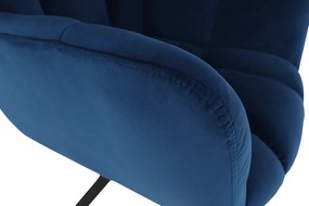 Scaun de design, ţesătură albastră, KOMODO