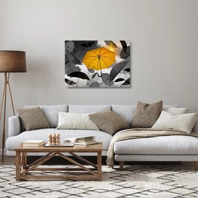 Tablou pe sticlă - Umbrelă galbenă (70x50 cm)