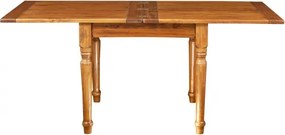 Masa pliabila, L90(180) 90 H80 cm,culoare nuc antichizat, Lemn masiv