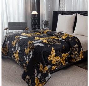 Cuvertura de pat GOLD BUTTERFLY negru Dimensiune: 220 x 240 cm