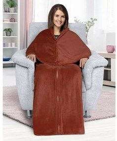 Bellatex Pătură pentru televizor Korall maro, 150 x 180 cm