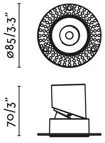 Spot LED incastrabil tavan orientabil trimless LOX 2700K alb