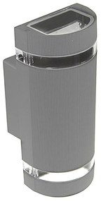 Aplică perete exterior KORTEK 2xGU10/30W/230V IP44 gri