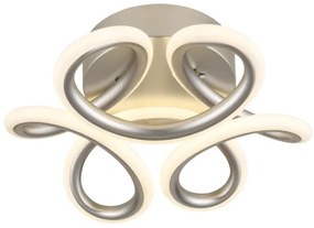 Plafonieră LED Globo 67386-24S MELISAND 24W/230V d. 26 cm crom mat