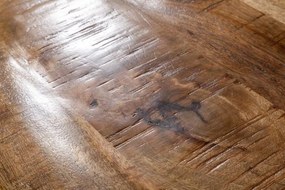 Masa rotunda design industrial Iron Craft mango natur, 120cm