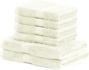 Set 6 prosoape DecoKing Bamby Ecru, crem deschis