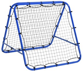 HOMCOM Plasa de fotbal pliabila din PE si metal, cu unghi reglabil si cuie, 100x95x90 cm, albastru | AOSOM RO