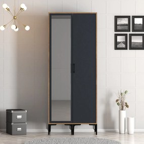 Dulap de haine Kiara RS (antracit + Nuc). 1088541