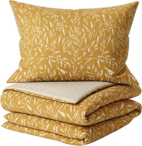 Lenjerie de pat din microflanel KOSTAR galbenă Dimensiune lenjerie de pat: 2 buc 70 x 90 cm | 200 x 220 cm