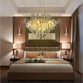 Lustră de cristal pe cablu 11xG9/40W/230V auriu