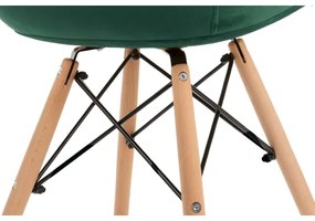 SET 2x scaun de sufragerie NEREA 80x60,5 cm verde/fag