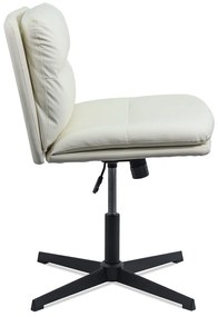 Scaun de relaxare crem REL 407 din piele ecologică cu balans și reglaj pe înălțime