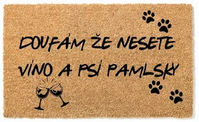 Bohemia Gifts Doormat - Vin și tratează, 40 x 60cm