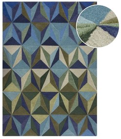 Covor albastru din lână 160x230 cm Reverie – Flair Rugs