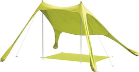 Outsunny Cort de plajă pliabil cu saltea UPF50+, stâlpi din aluminiu, lopată, țăruși și geantă de transport verde | Aosom Romania