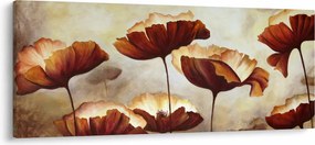 Tablou flori roșii (120x50 cm)