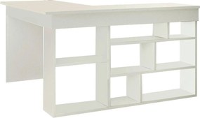 Birou CT5-W, alb, PAL, 129x120x72 cm