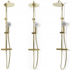 Baterie pentru dus Vincent gold reglabila – H 123,5 cm