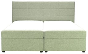 Pat matrimonial Boxspring 180 cm Revenant (mentol) (cu somieră și saltea) (cu sp. depozitare). 1098561