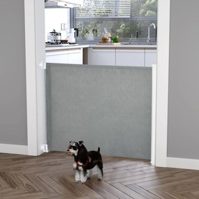 PawHut Poartă Extensibilă pentru Câini până la 115 cm, Alb și Gri | Aosom Romania