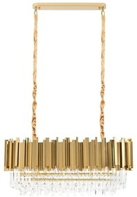 Lustra suspendata, Cristale de Sticla, Glamour Long Gold 90