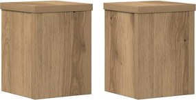 vidaXL Suporturi de plante, 2 buc., stejar artizanal, 15x15x20cm, lemn