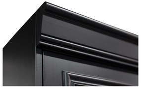 Vitrină neagră din lemn de pin 110x215x44 cm Organize – WOOOD