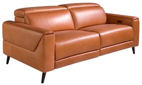 Canapea 3 locuri eleganta, design LUX cu functia relax Cowhide Bufalo brown