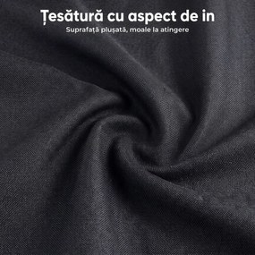 HOMCOM Set 2 scaune de bar cu spătar și suport pentru picioare, tapițerie textilă și picioare din oțel, negru | Aosom Romania