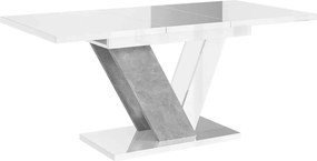 Masă lemn masiv alb Dining extensibilă Harmonique 120/160x80 cm