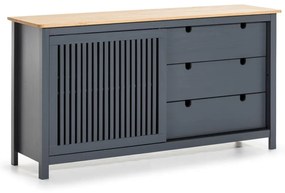 Comodă din lemn Marckeric Bruna, gri