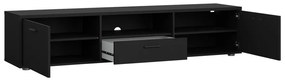 Comodă TV neagră 177x38 cm Media – Tvilum