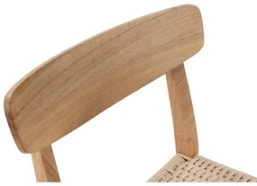 Scaune de dining în culoare naturală 2 buc. din lemn de arbore de cauciuc Biel – MOME