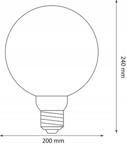 Bec LED DECO VINTAGE G200 E27/4W/230V 1800K