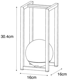 Set de 2 lămpi de masă de exterior negre cu touch reîncărcabile - Nowi