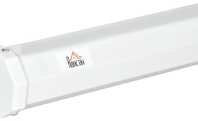 HOMCOM Ecran Proiector de 120" Format 4:3 din Tesatura Tip Plasa, Plastic si Metal cu Trepied, 244x183 cm, Alb | Aosom Romania