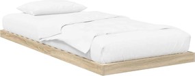 vidaXL Cadru de pat de podea Stejar Sonoma 90 x 200 cm Lemn compozit