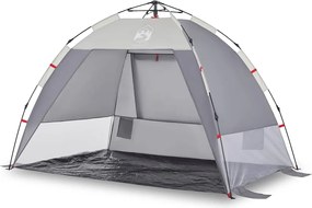 vidaXL Cort camping 2 persoane gri impermeabil setare rapidă