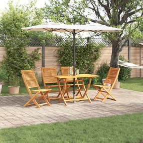 vidaXL Set de masă pentru grădină 5 pcs Maro lemn masiv de acacia