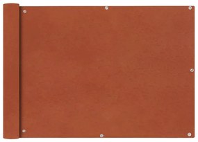 vidaXL Prelată balcon, material textil oxford, 75 x 600 cm, teracotă