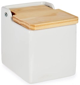 Recipient pentru sare cu capac din bambus