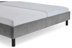 Pat matrimonial gri tapițat fără somieră 180x200 cm Joker – Meise Möbel