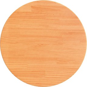 vidaXL Blat de masă rotund, maro ceruit, Ø60x2,5 cm, lemn masiv de pin