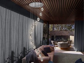 Lustra LED XXL casa scarii design modern decorativ Aquaria 12L crom