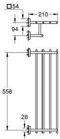 Grohe Start Cube raft 60 cm crom 41099000