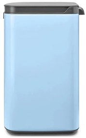 Cos de gunoi Brabantia Bo Small 1006631, 7 L, Deschidere lina si silențioasa, Baza antiderapanta, Albastru deschis